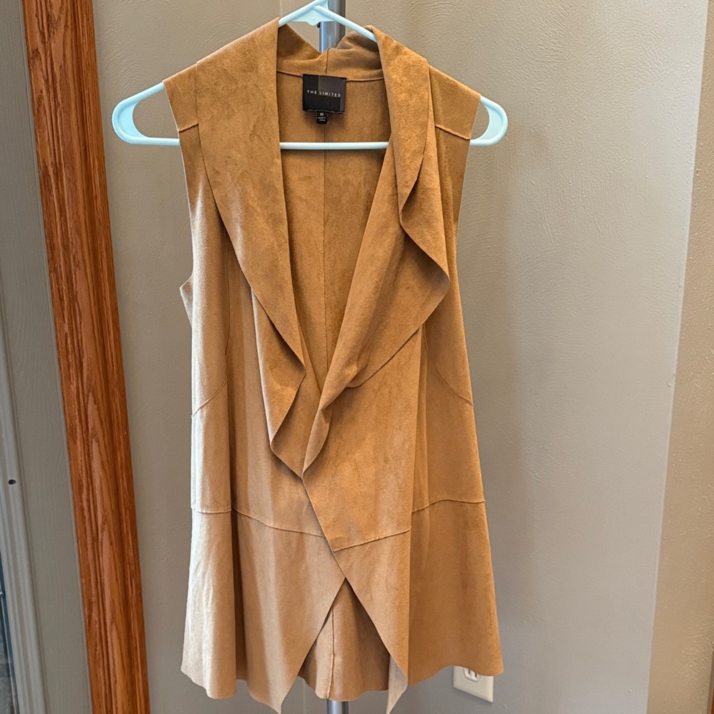 The Limited Tan Drape Vest